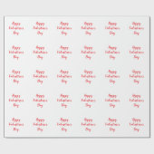 Happy Valentine's Day Romantisch Rood Schattige 20 Cadeaupapier (Vlak)