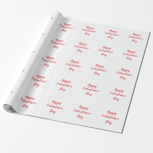 Happy Valentine's Day Romantisch Rood Schattige 20 Cadeaupapier (Uitgerold)