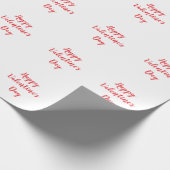 Happy Valentine's Day Romantisch Rood Schattige 20 Cadeaupapier (Hoek)