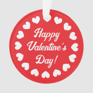 Happy Valentine's Day Romantische liefde hart orna Ornament