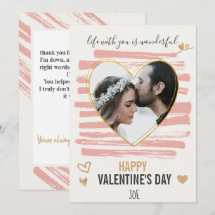 "Happy Valentine's Day" romantische paar Foto Holi Feestdagenkaart