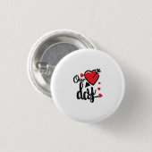 Happy Valentine's Day Ronde Button 3,2 Cm (Voorkant /achterkant)
