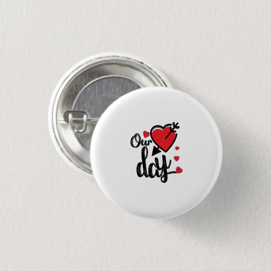 Happy Valentine's Day Ronde Button 3,2 Cm (Voorkant /achterkant)