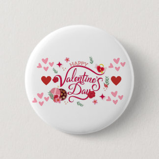 Happy Valentine's Day Ronde Button 5,7 Cm