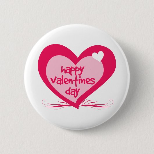 Happy Valentines Day Ronde Button 5,7 Cm (Voorkant)