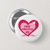 Happy Valentines Day Ronde Button 5,7 Cm (Voorkant /achterkant)