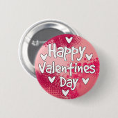 Happy Valentines Day Ronde Button 5,7 Cm (Voorkant /achterkant)