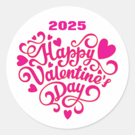 Happy Valentine's Day Ronde Sticker