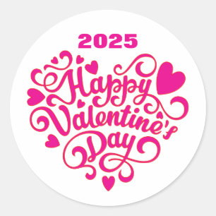 Happy Valentine's Day Ronde Sticker