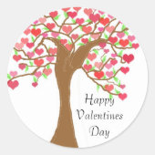 Happy Valentines Day Ronde Sticker (Voorkant)