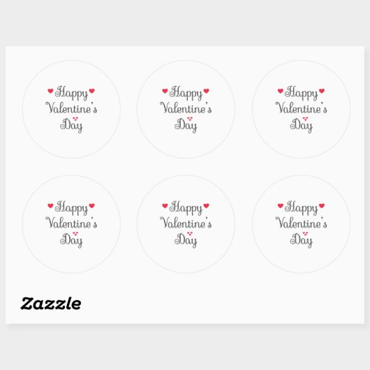 Happy Valentine's Day Ronde Sticker (Vel)