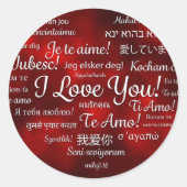 Happy Valentine's Day Ronde Sticker (Voorkant)