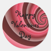 Happy Valentines Day Ronde Sticker (Voorkant)