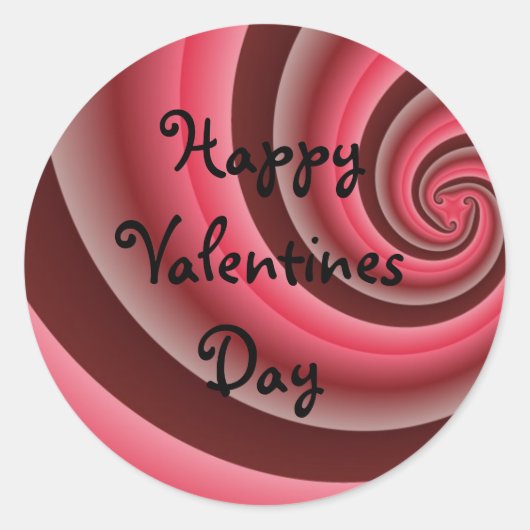 Happy Valentines Day Ronde Sticker (Voorkant)