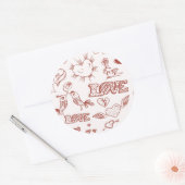 Happy Valentine's Day Ronde Sticker (Envelop)