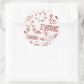 Happy Valentine's Day Ronde Sticker (Tas)