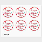 Happy Valentines Day Ronde Sticker (Vel)