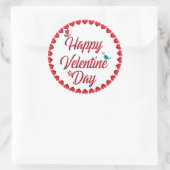 Happy Valentines Day Ronde Sticker (Tas)