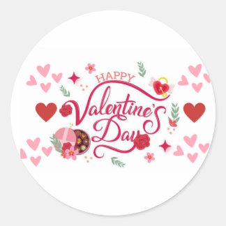 Happy Valentine's Day Ronde Sticker