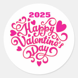 Happy Valentine's Day Ronde Sticker