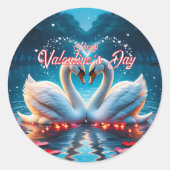 Happy Valentine's Day Ronde Sticker (Voorkant)