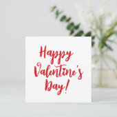 Happy Valentine's Day rood script typografie moder Kaart (Staand voorkant)