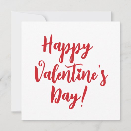 Happy Valentine's Day rood script typografie moder Kaart (Voorkant)