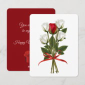 Happy Valentines Day Roos Feestdagenkaart (Voorkant / Achterkant)