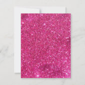 Happy Valentine's Day Roos Roze Blush Glitter Notitiekaartje (Achterkant)