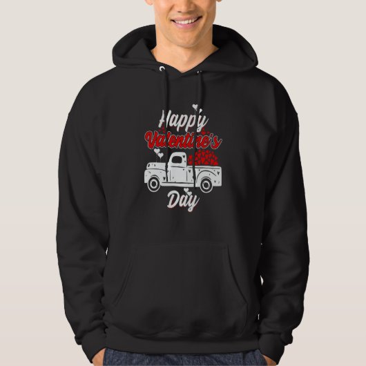 Happy Valentine's Day Roses Date Night Flowers Lov Hoodie (Voorkant)