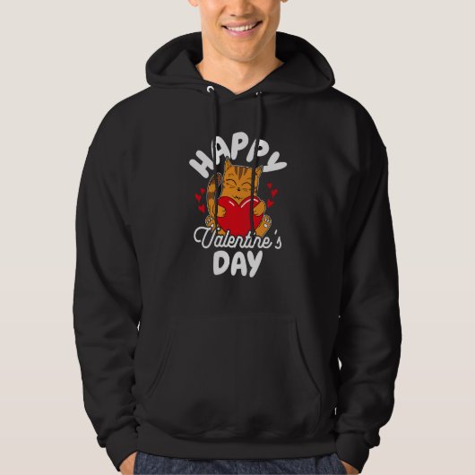 Happy Valentine's Day Roses Date Night Flowers Lov Hoodie (Voorkant)