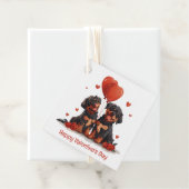 Happy Valentines Day Rottweiler Dogs Bedankjes Labels (In situ)