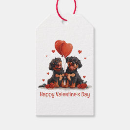 Happy Valentines Day Rottweiler Dogs Cadeaulabel