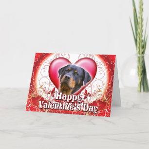 Happy Valentines Day Rottweiler Feestdagen Kaart
