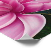 Happy Valentines Day - Roze bloemen en harten Poster (Hoek)