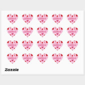 Happy Valentines Day Roze Heart Sticker (Vel)