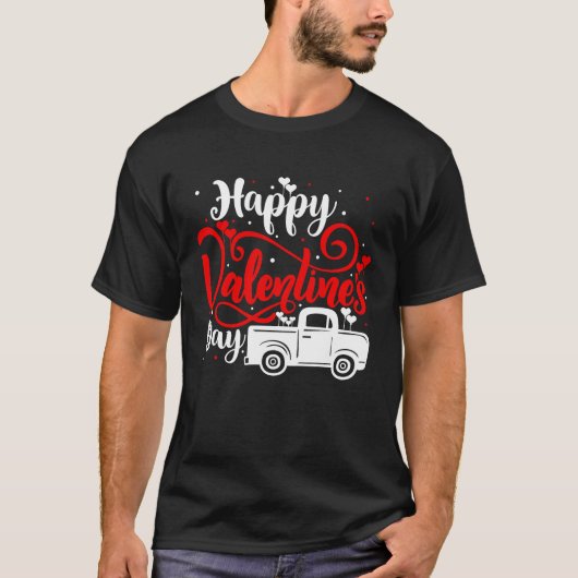 Happy Valentine's Day Rozen Date Night Flowers Lov T-shirt (Voorkant)
