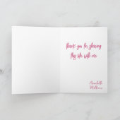 Happy Valentines Day Rozen en Harten roze Kaart (Binnen)