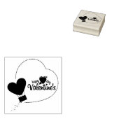Happy Valentine's Day Rubberstempel (Gestempeld)