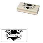 Happy Valentines Day Rubberstempel (Gestempeld)