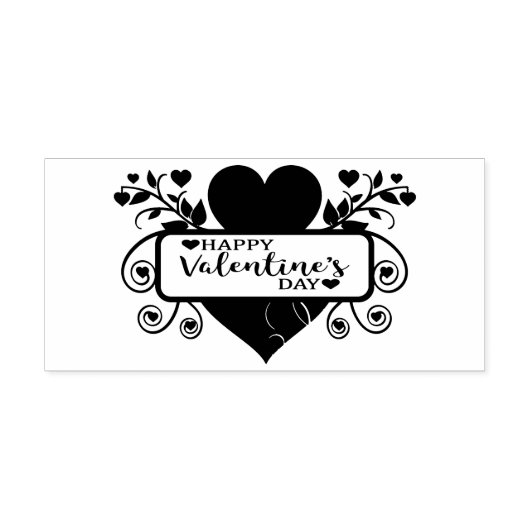Happy Valentines Day Rubberstempel (Afrduk)