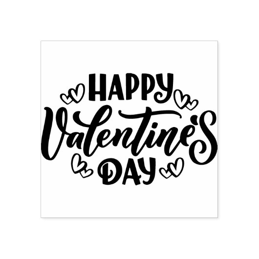 Happy Valentines Day Rubberstempel (Afrduk)