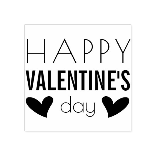 Happy Valentine's Day Rubberstempel (Afrduk)