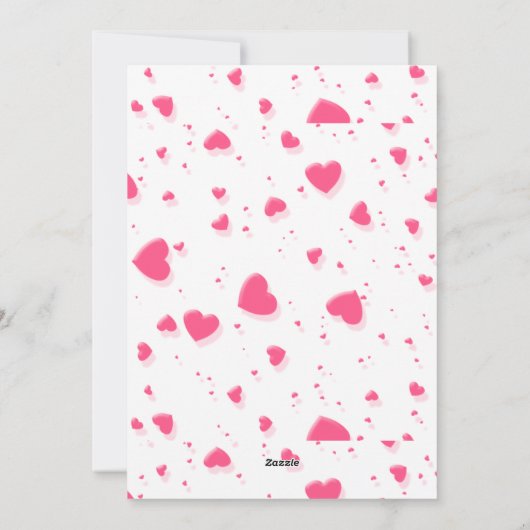 Happy Valentine's Day Rustic Red Hearts Pattern  Feestdagenkaart (Achterkant)