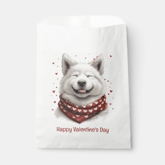 Happy Valentines Day Samoyed Dog Bedankzakje (Voorkant)