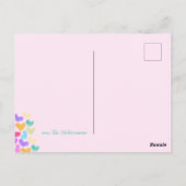 Happy Valentines Day Schattigee Pastel Hearts Foto Briefkaart (Achterkant)