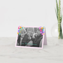 Happy Valentines Day Schattigee Pastel Hearts Foto Feestdagen Kaart