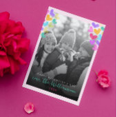 Happy Valentines Day Schattigee Pastel Hearts Foto Feestdagenkaart