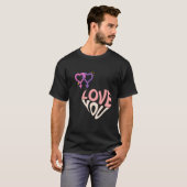 Happy Valentine's Day Shaped tekst T-shirt (Voorkant volledig)