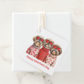 Happy Valentines Day Shih Tzu Dogs Bedankjes Labels (In situ)
